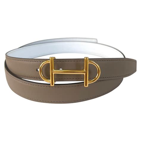 hermes platinum belt